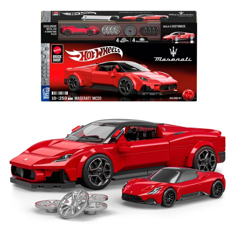 Mattel Brick Shop Hot Wheels Speed Series Building Set 1/32 Maserati MC20 | 0194735331543