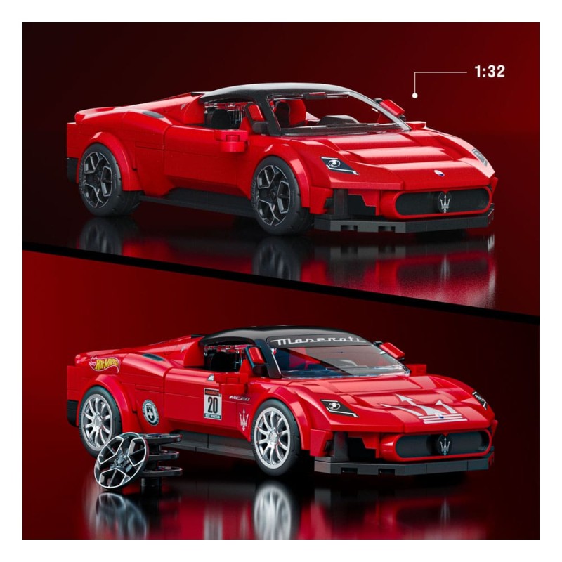 Mattel Brick Shop Hot Wheels Speed Series Building Set 1/32 Maserati MC20 | 0194735331543