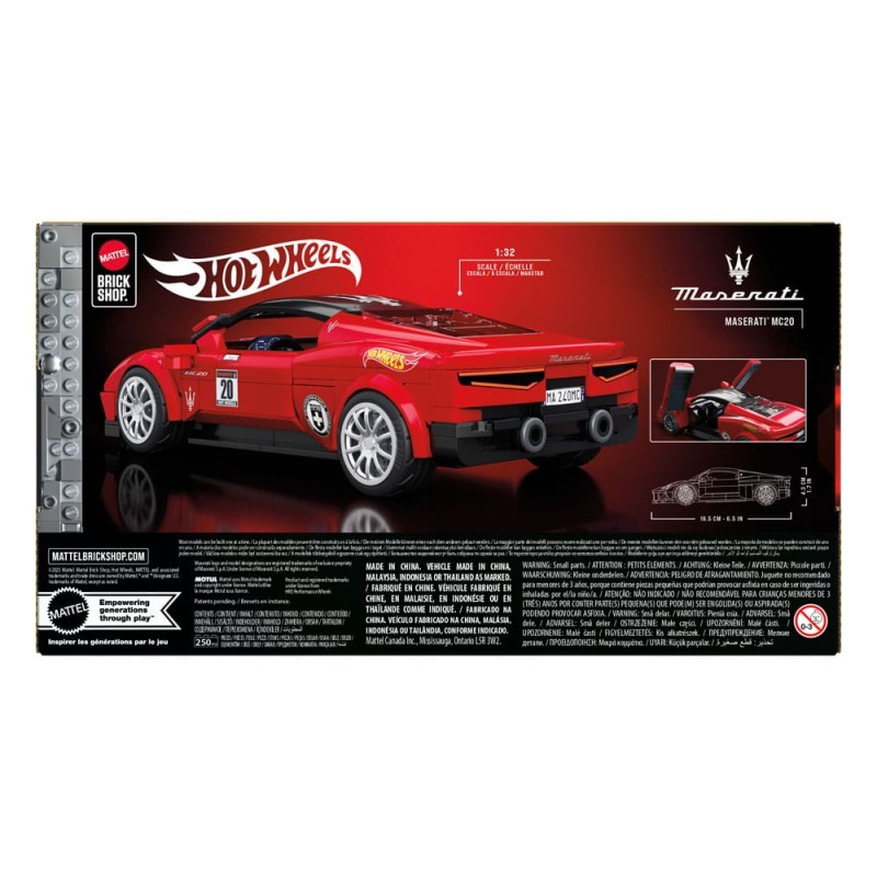 Mattel Brick Shop Hot Wheels Speed Series Building Set 1/32 Maserati MC20 | 0194735331543