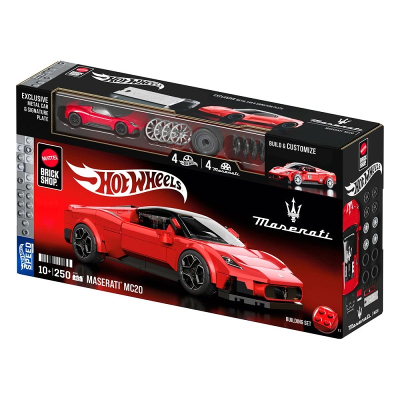 Mattel Brick Shop Hot Wheels Speed Series Building Set 1/32 Maserati MC20 | 0194735331543