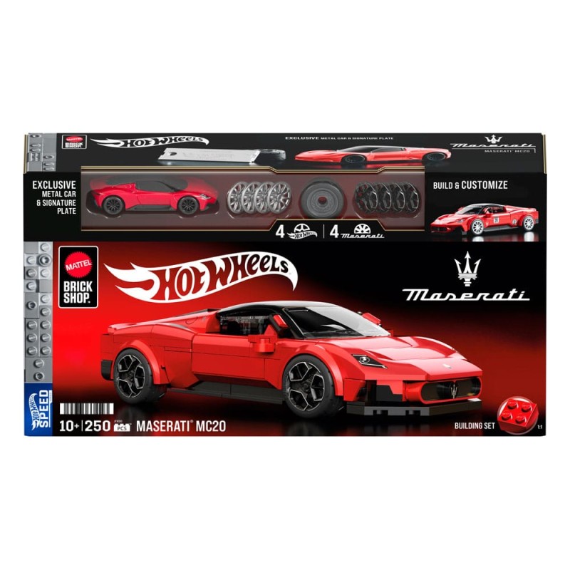 Mattel Brick Shop Hot Wheels Speed Series Building Set 1/32 Maserati MC20 | 0194735331543