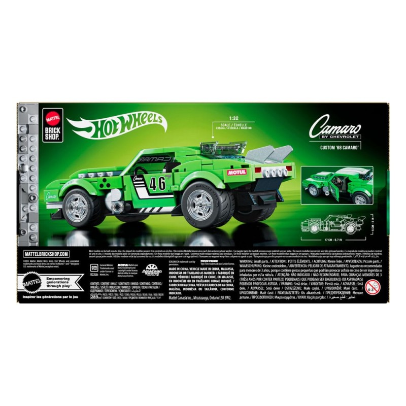 Mattel Brick Shop Hot Wheels Speed Series Building Set 1/32 Custom '68 Camaro | 0194735304837