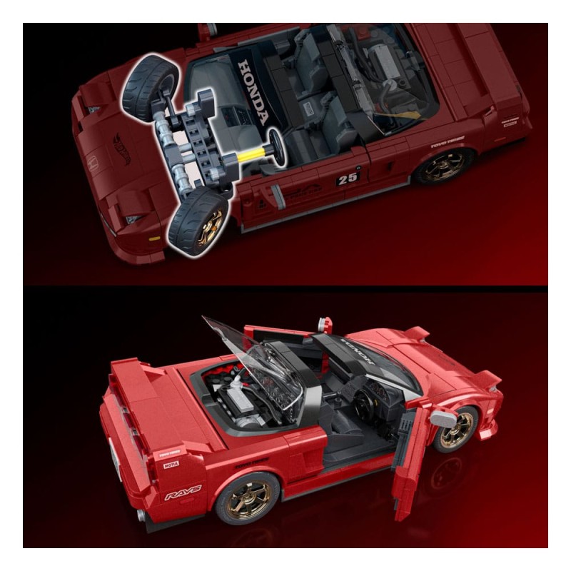 Mattel Brick Shop Hot Wheels Elite Series Building Set 1/16 '90 Acura NSX | 0194735304806