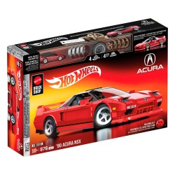 Mattel Brick Shop Hot Wheels Elite Series Building Set 1/16 '90 Acura NSX | 0194735304806