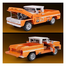 Mattel Brick Shop Hot Wheels Elite Series Building Set 1/16 Custom '62 Chevy Pickup | 0194735304820