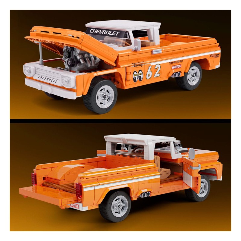 Mattel Brick Shop Hot Wheels Elite Series Building Set 1/16 Custom '62 Chevy Pickup | 0194735304820