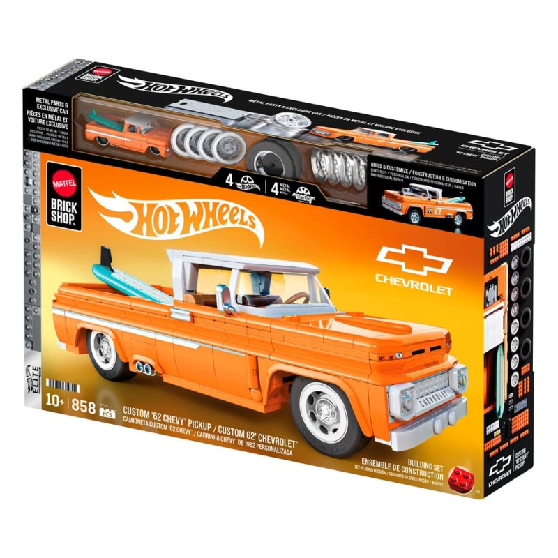 Mattel Brick Shop Hot Wheels Elite Series Building Set 1/16 Custom '62 Chevy Pickup | 0194735304820