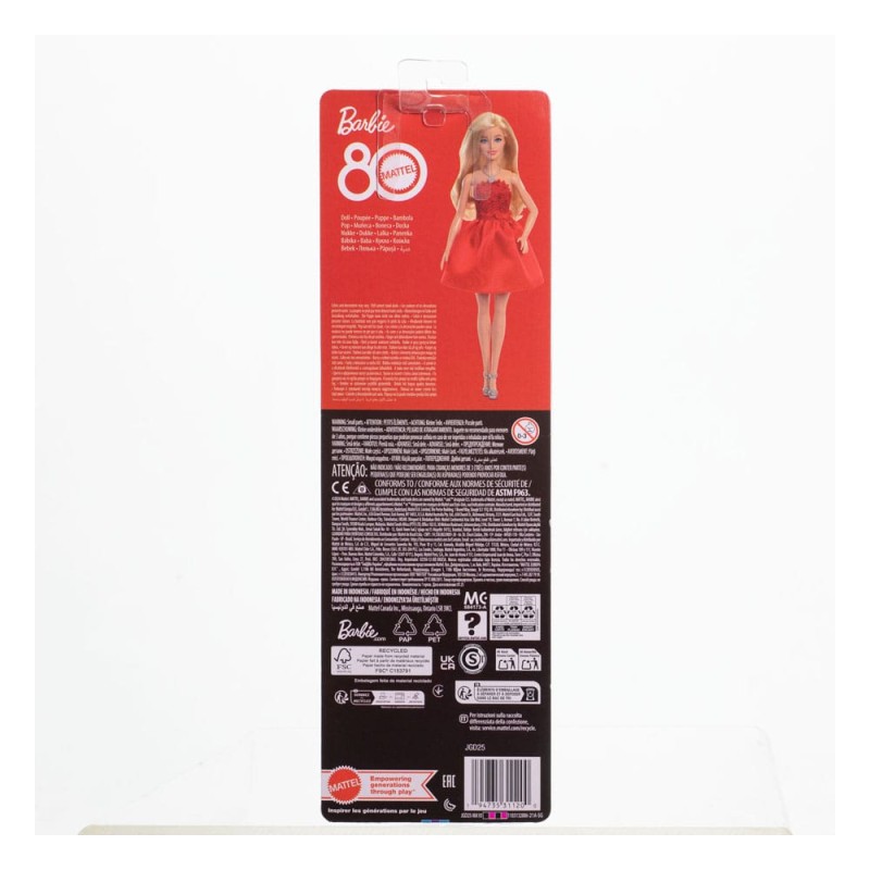 Barbie 80th Anniversary Doll Ruby Red | 0194735311200