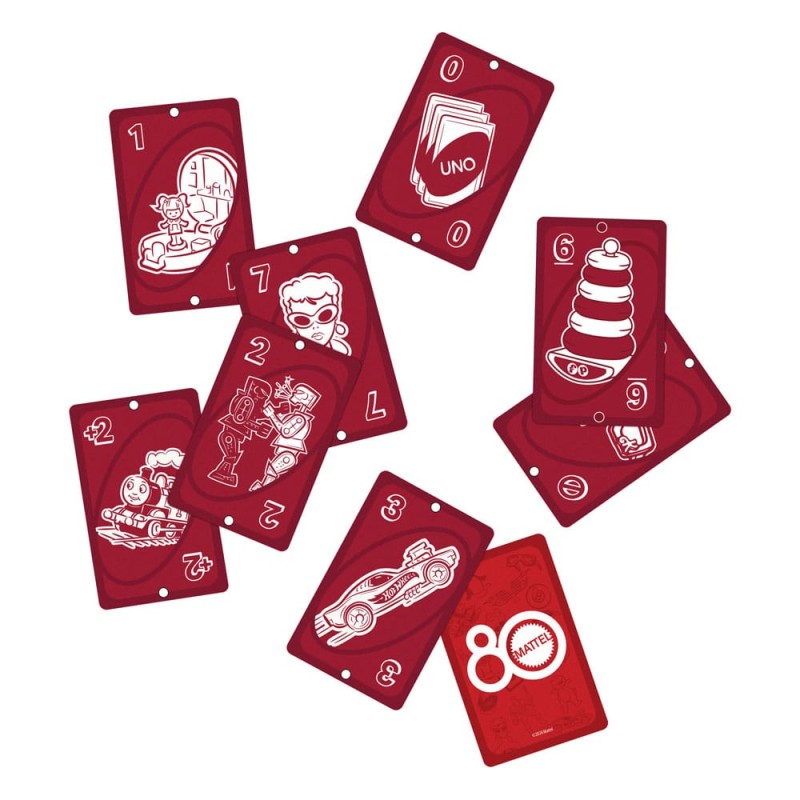 Mattel 80th Anniversary UNO Card Game Ruby Red | 0194735315994