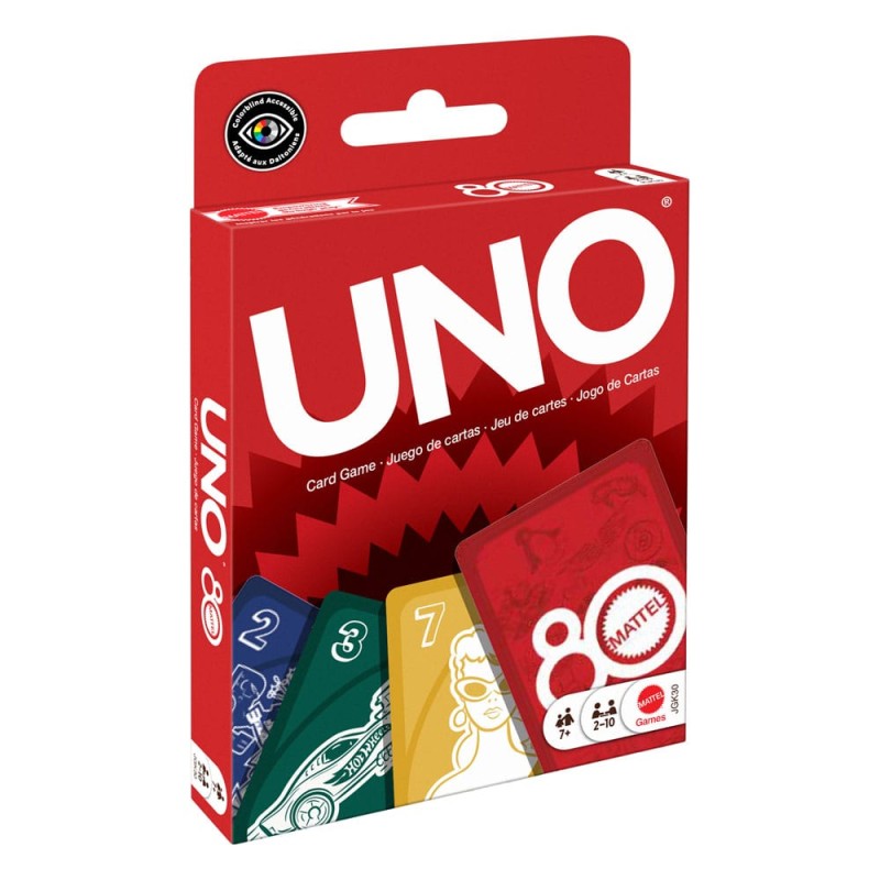 Mattel 80th Anniversary UNO Card Game Ruby Red | 0194735315994