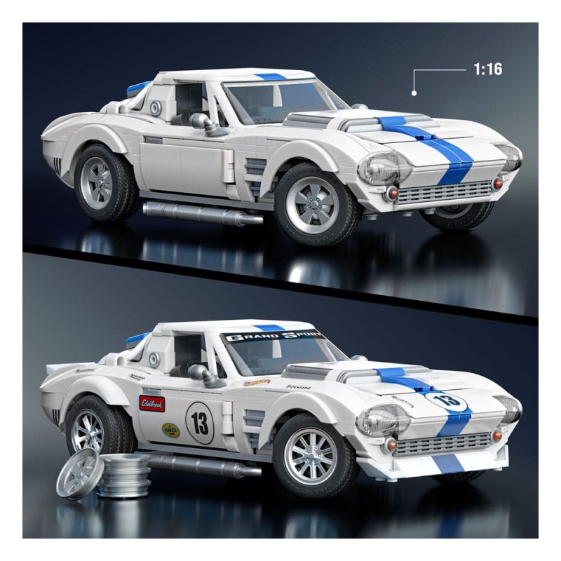 Mattel Brick Shop Hot Wheels Elite Series Building Set 1/16 Corvette Grand Sport | 0194735320592