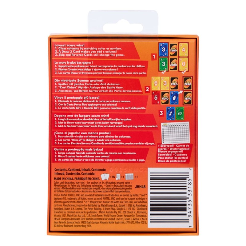 UNO Zero Card Game  | 0194735331857