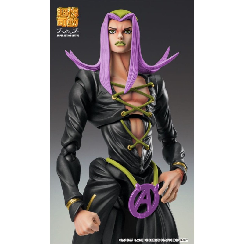 JoJo's Bizarre Adventure Part 5 Super Action Action Figure Chozokado Leone Abbacchio Black Ver. 16 cm | 4570188463981