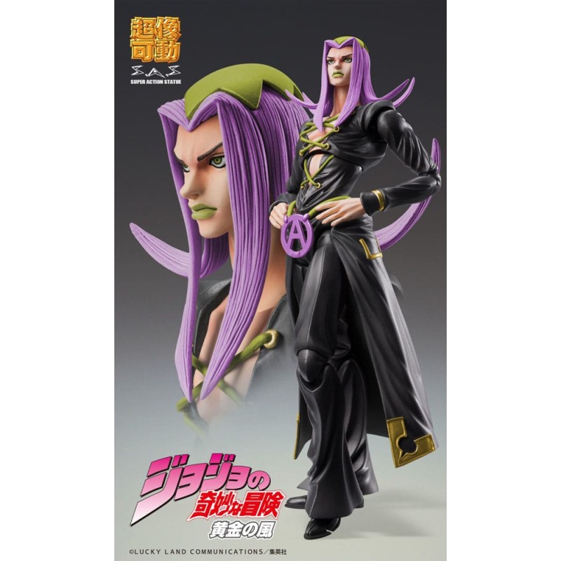 JoJo's Bizarre Adventure Part 5 Super Action Action Figure Chozokado Leone Abbacchio Black Ver. 16 cm | 4570188463981