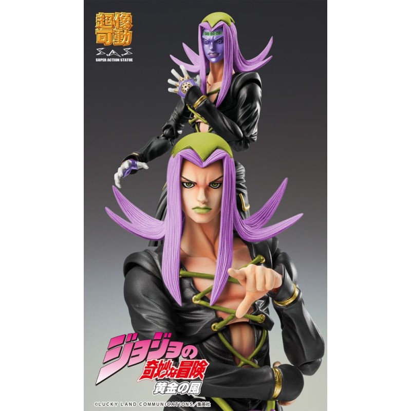 JoJo's Bizarre Adventure Part 5 Super Action Action Figure Chozokado Leone Abbacchio Black Ver. 16 cm | 4570188463981