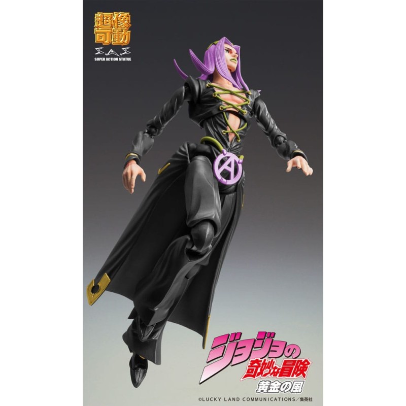 JoJo's Bizarre Adventure Part 5 Super Action Action Figure Chozokado Leone Abbacchio Black Ver. 16 cm | 4570188463981