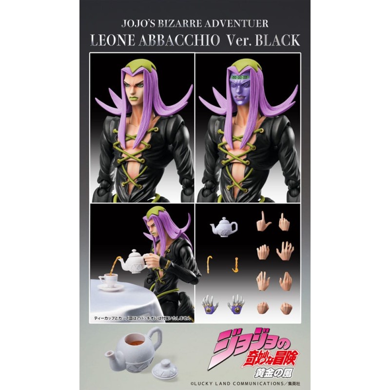 JoJo's Bizarre Adventure Part 5 Super Action Action Figure Chozokado Leone Abbacchio Black Ver. 16 cm | 4570188463981