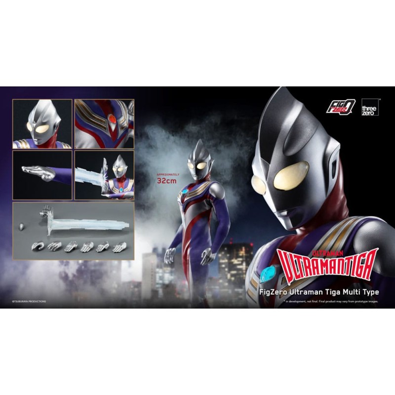 Ultraman Tiga FigZero Action Figure 1/6 Ultraman Tiga Multi Type 32 cm | 4895250817746