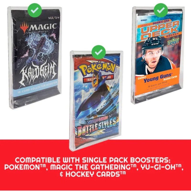 PET Protectors 10-Pack for Booster, Magic, Yu-Gi-Oh Cards | 3701492101554