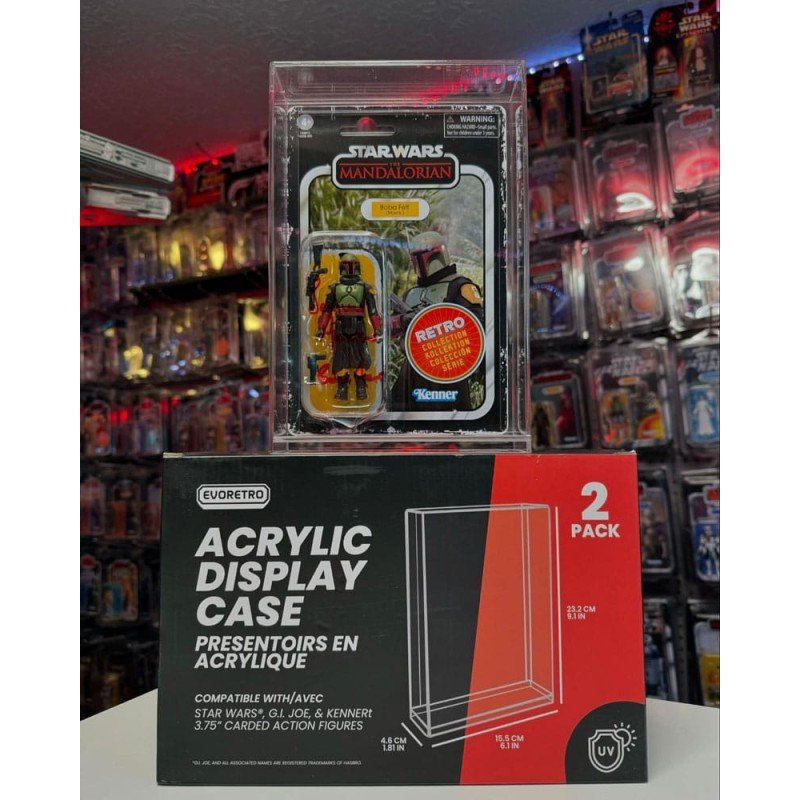 Evoretro pack 2 présentoirs vitrine acrylique pour figurines articulées | 3701492102148