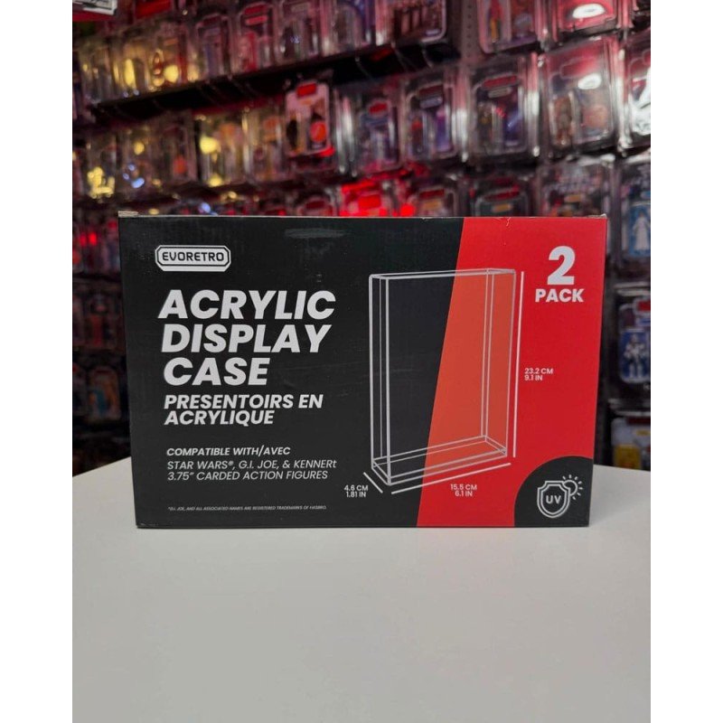 Evoretro pack 2 présentoirs vitrine acrylique pour figurines articulées | 3701492102148