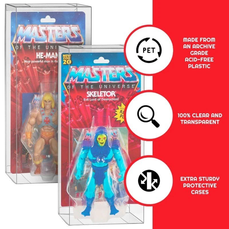 Pack 10 boîtes de protection en PET pour figurines Masters of the Universe Origins Power Posing (Carded) Box | 3701492102308