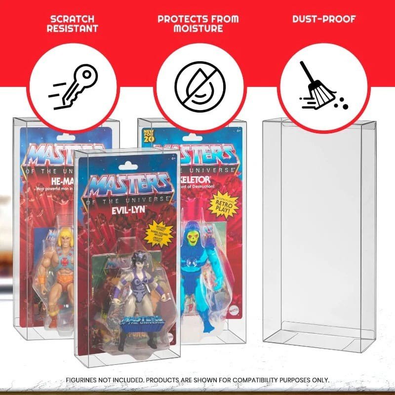 Pack 10 boîtes de protection en PET pour figurines Masters of the Universe Origins Power Posing (Carded) Box | 3701492102308