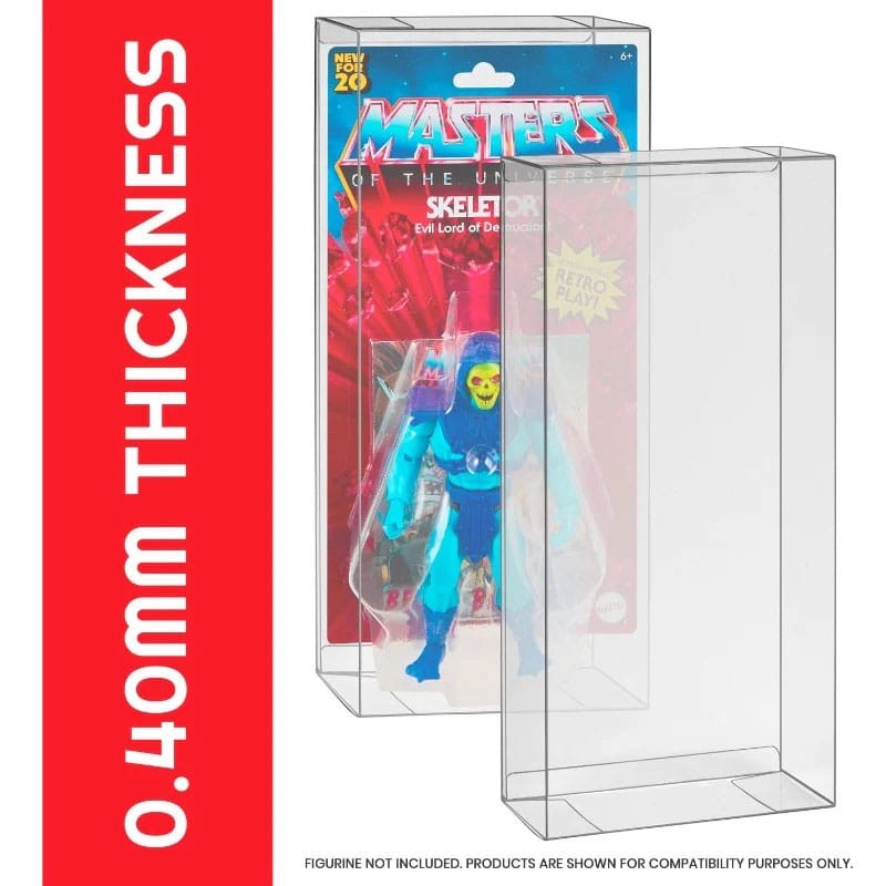 Pack 10 boîtes de protection en PET pour figurines Masters of the Universe Origins Power Posing (Carded) Box | 3701492102308