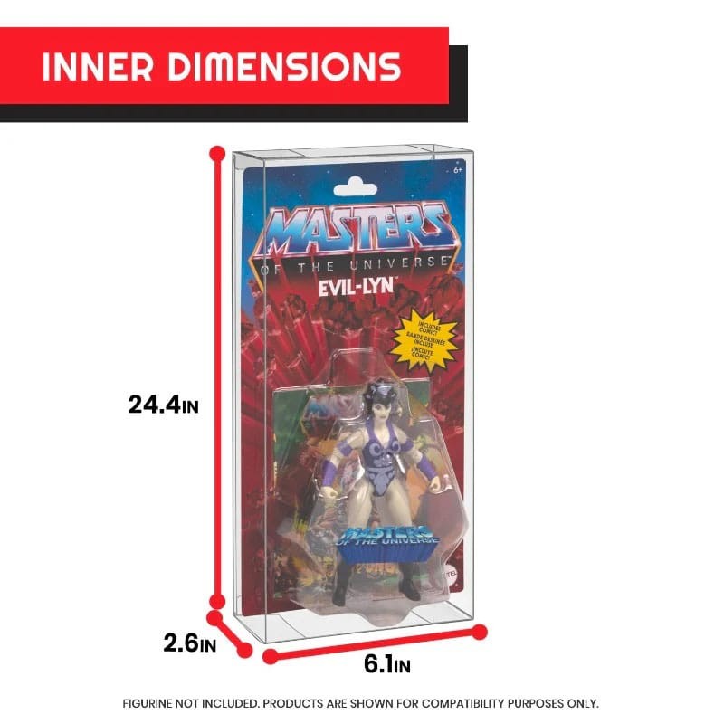 Pack 10 boîtes de protection en PET pour figurines Masters of the Universe Origins Power Posing (Carded) Box | 3701492102308