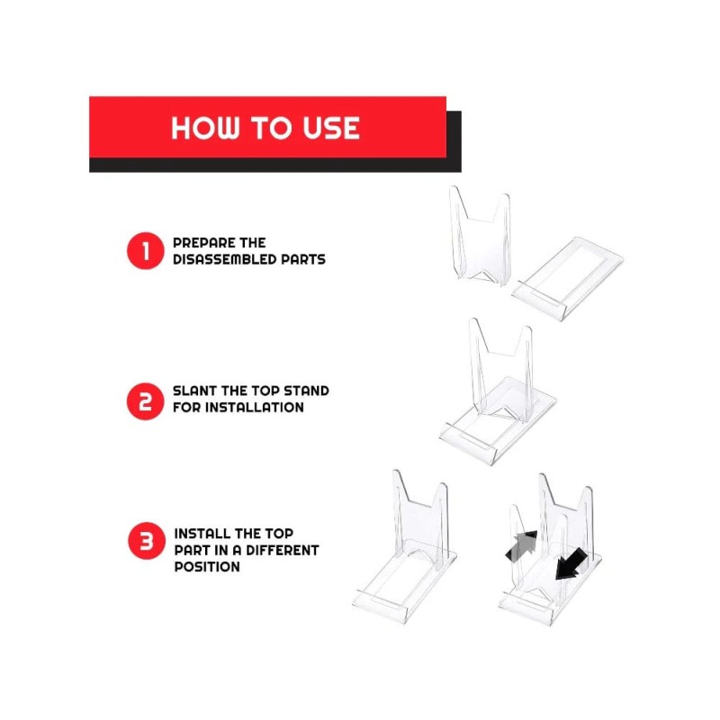Pack 6 supports de chevalets réglables en acrylique | 3701492102704