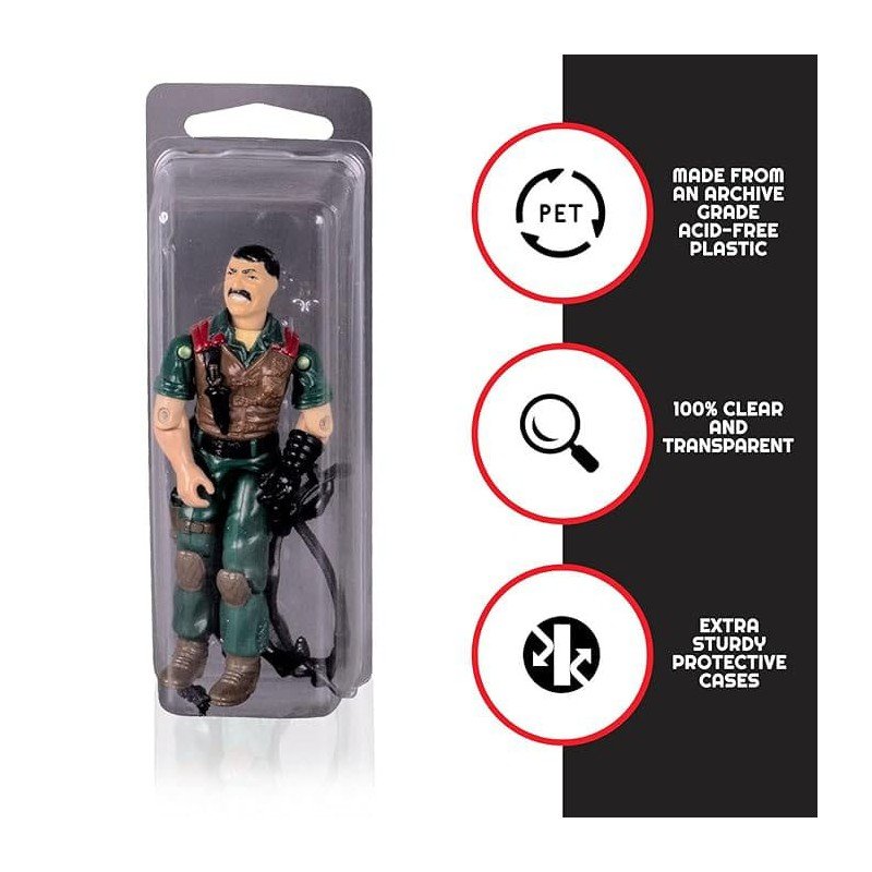 Pack 50 boîtes de protection Clamshell en PET pour figurines articulées | 3760265295173