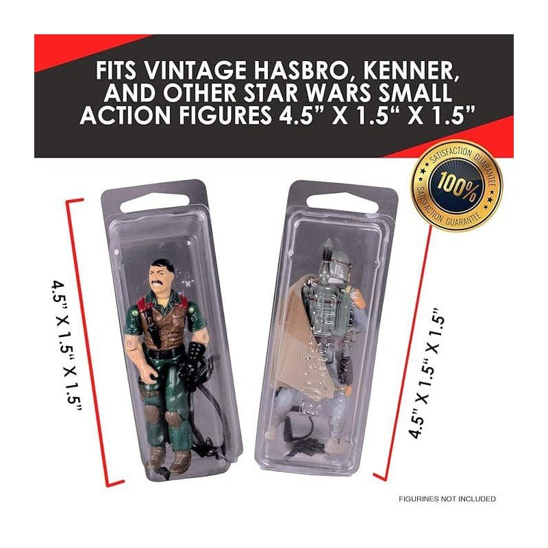 Pack 50 boîtes de protection Clamshell en PET pour figurines articulées | 3760265295173
