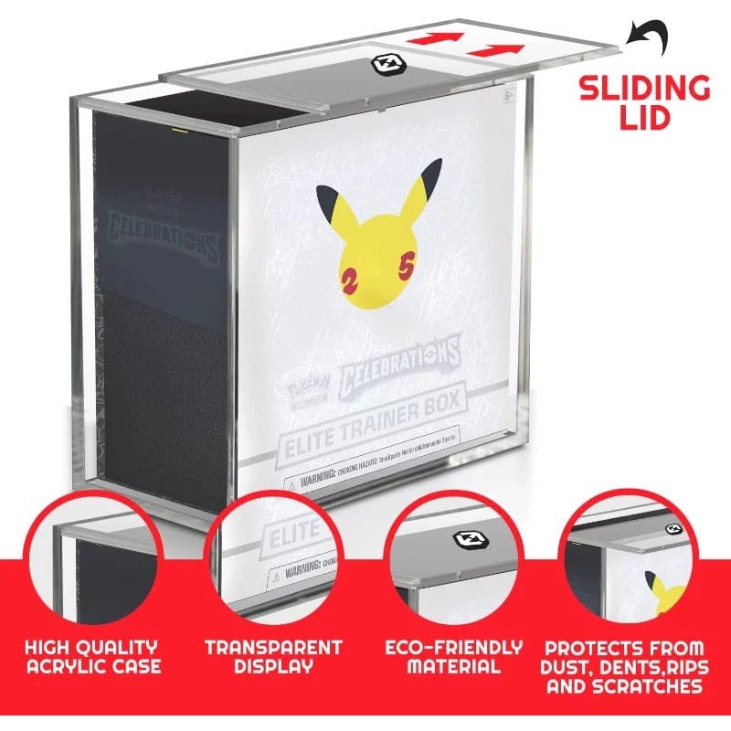 Evoretro présentoir vitrine acrylique pour Booster Boxes / Elite Trainer Boxes Ver. 2 with Sliding Lid | 3760265297702