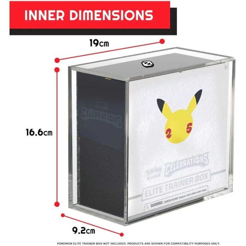 Evoretro présentoir vitrine acrylique pour Booster Boxes / Elite Trainer Boxes Ver. 2 with Sliding Lid | 3760265297702