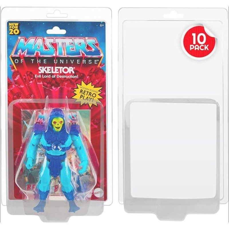 Pack 10 boîtes de protection Clamshell en PET pour figurines articulées Masters of the Universe | 3701492108607