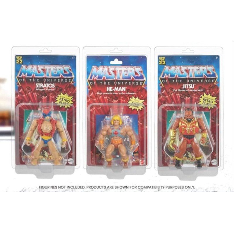 Pack 10 boîtes de protection Clamshell en PET pour figurines articulées Masters of the Universe | 3701492108607