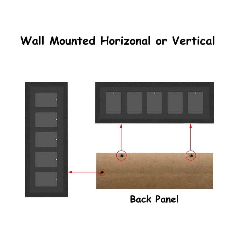 Evoretro Graded Card Display Frame for 5 PSA Graded Cards | 3701492109963