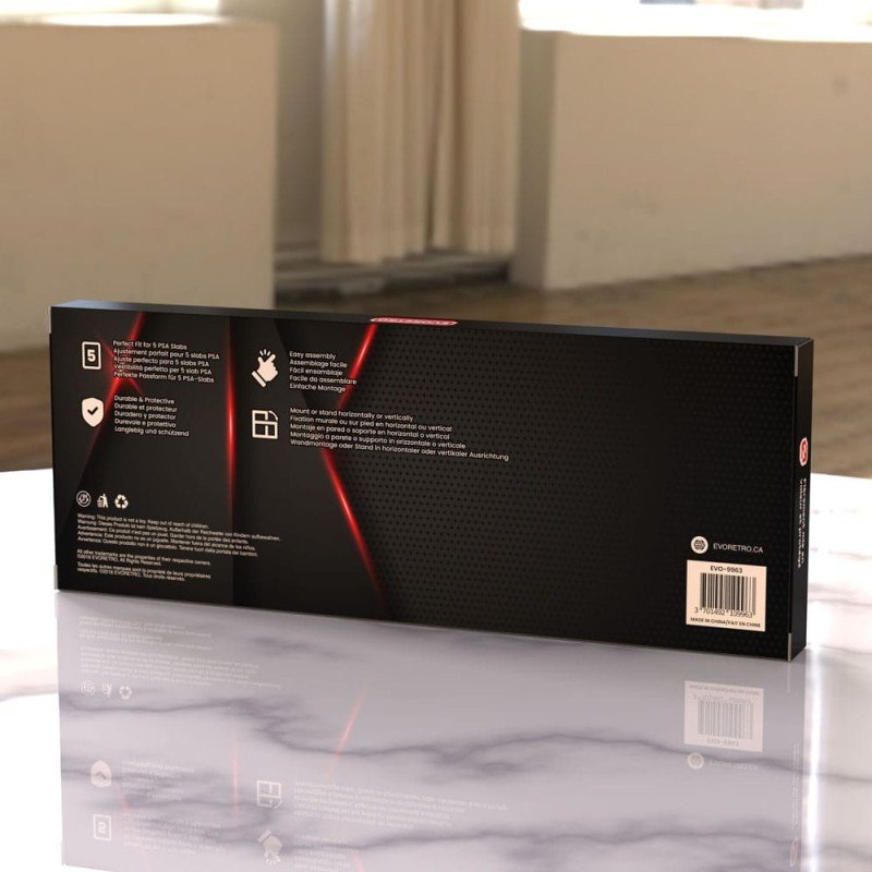 Evoretro cadre d´affichage pour cartes gradées avec 5 PSA Graded Cards | 3701492109963