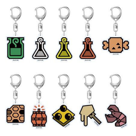 Monster Hunter Wilds Acryl Keychains Item Icon 6 cm Assortment (10) | 4976219135498