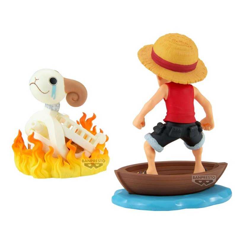One Piece WCF Log Stories PVC Statue 2-Pack Luffy & Going Merry 8 cm | 4983164289282