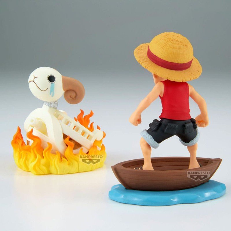 One Piece WCF Log Stories PVC Statue 2-Pack Luffy & Going Merry 8 cm | 4983164289282