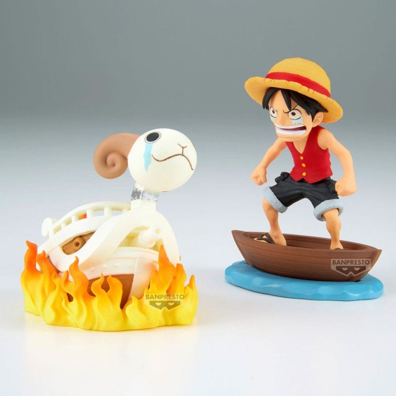 One Piece WCF Log Stories PVC Statue 2-Pack Luffy & Going Merry 8 cm | 4983164289282