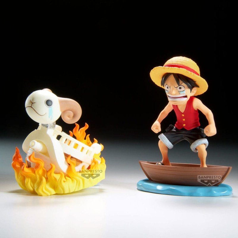 One Piece WCF Log Stories PVC Statue 2-Pack Luffy & Going Merry 8 cm | 4983164289282