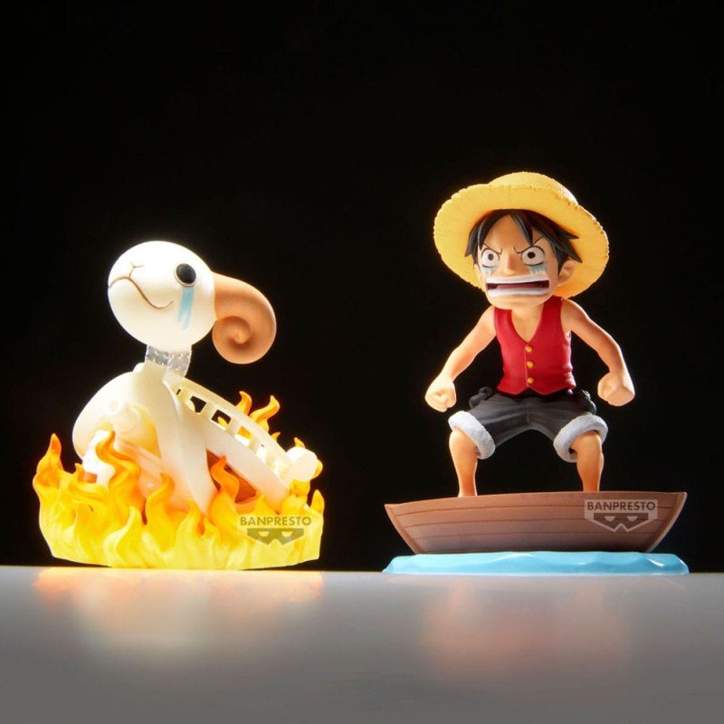 One Piece WCF Log Stories PVC Statue 2-Pack Luffy & Going Merry 8 cm | 4983164289282