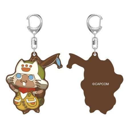 Monster Hunter Wilds porte-clés caoutchouc Palico 7 cm | 4976219134996
