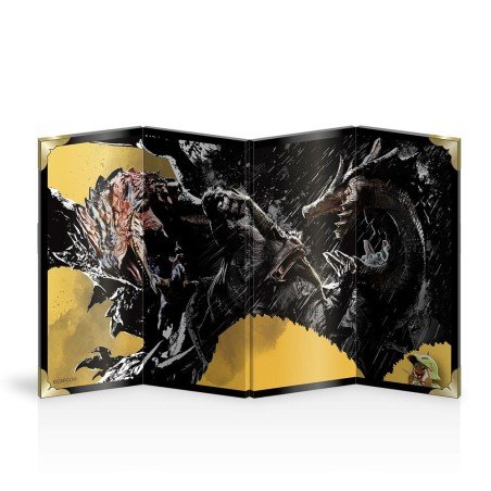 Monster Hunter Mini Folding Screen Ink Painting | 4976219135177