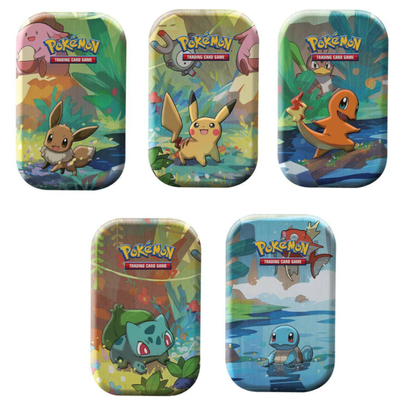 Pokémon - Kanto Friendships - Kunstset 5 Mini Blikjes FR | 0820650550744
