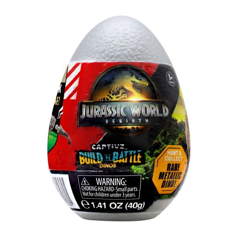 Jurassic World Rebirth Pop N Lock Breach Blind Box Captivz Build n Battle Dinos Display (12) | 0840148215337