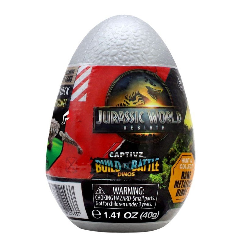 Jurassic World Rebirth Pop N Lock Breach Blind Box Captivz Build n Battle Dinos Display (12) | 0840148215337