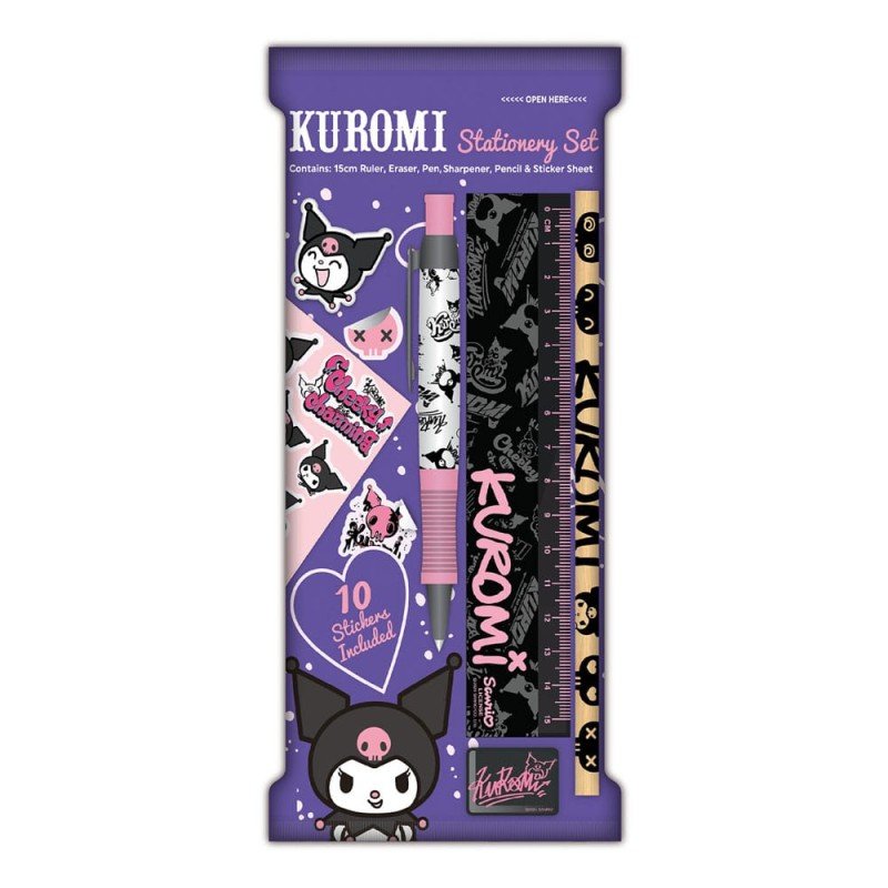 Sanrio set d'écriture 6 pièces Kuromi | 5056563708087